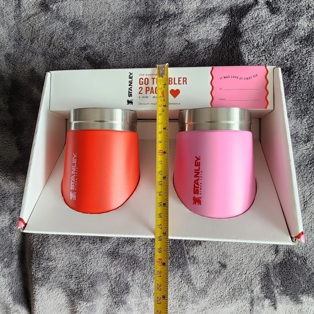 New Stanley 2pk 10 oz Stainless Steel Everyday Go Tumblers Red & Cotton Candy - Picture 4 of 5
